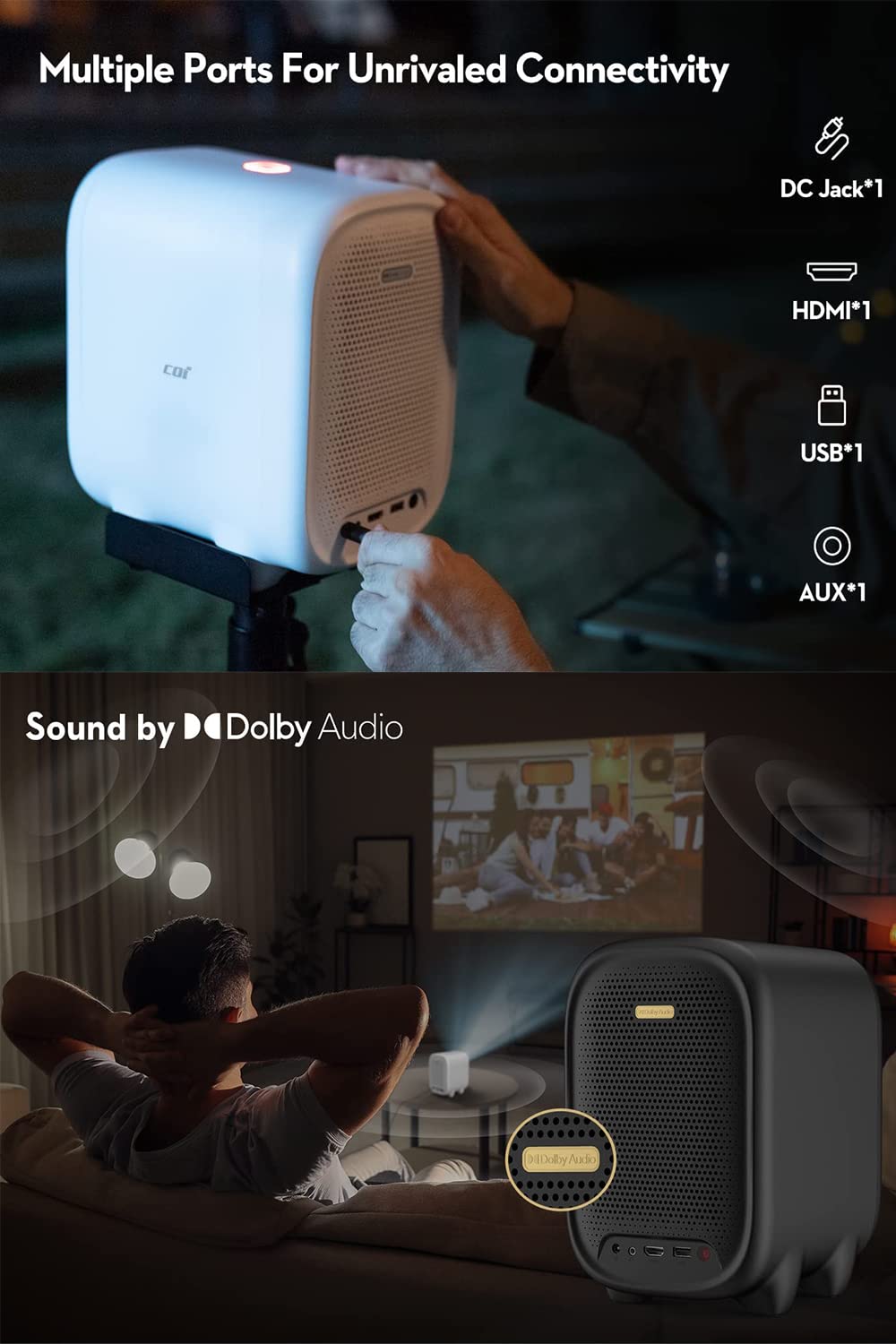 COI UNO5 プロジェクター 家庭用 Netflix認定 - ホームプロジェクター